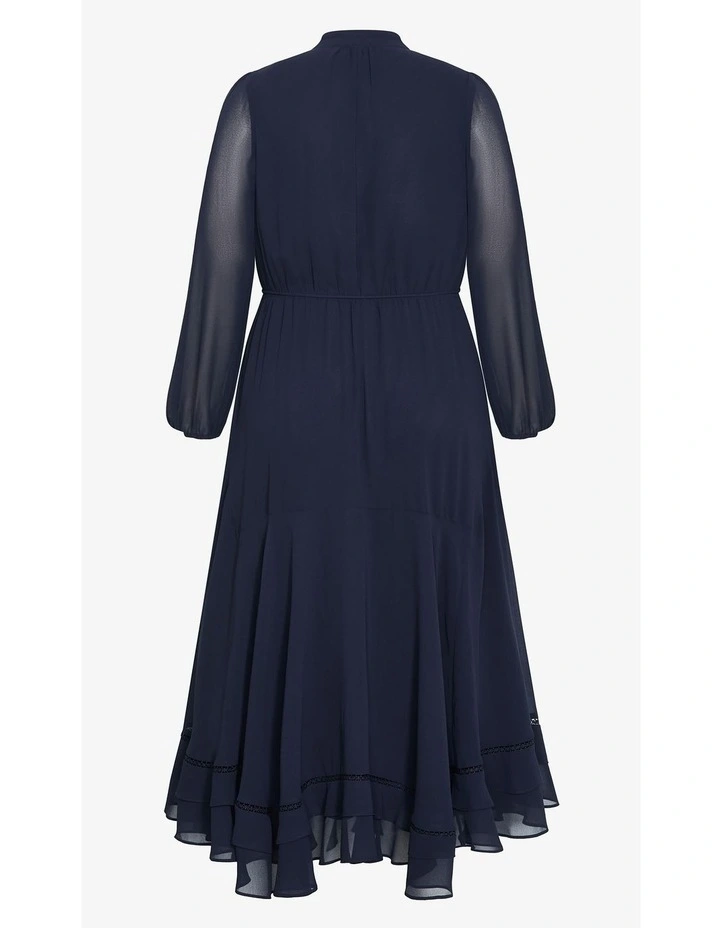 Yasmin Long Sleeve Maxi Dress in Navy image 4