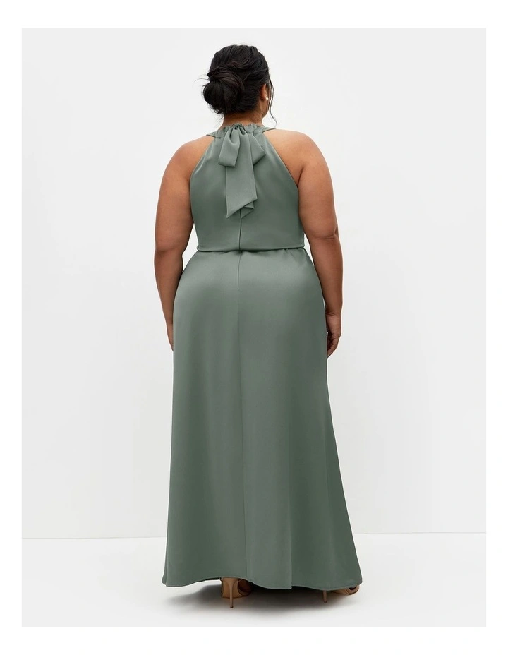 Celina Halter Maxi Dress in Sage image 2