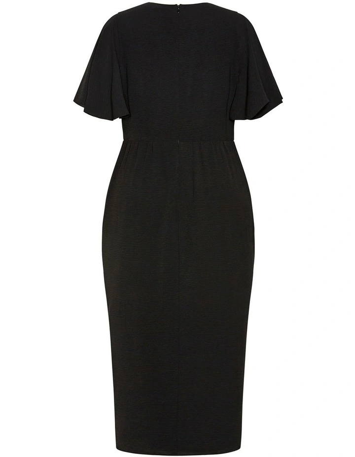 Braelynn Drape Maxi Dress in Black image 4