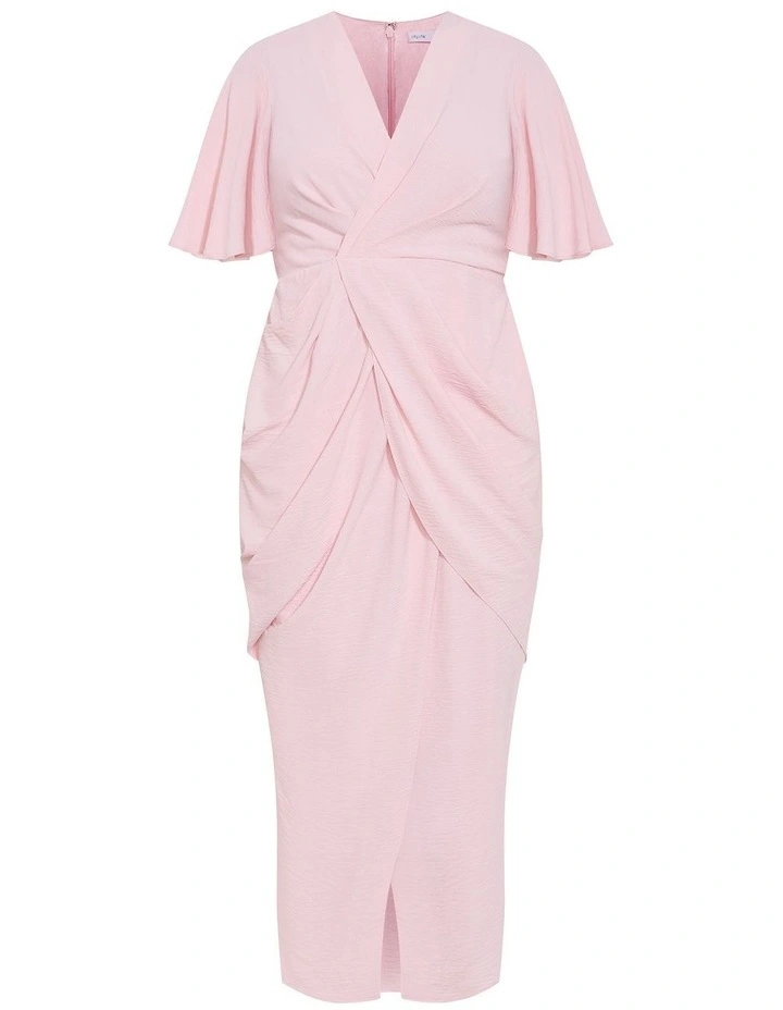 Braelynn Drape Maxi Dress in Heavenly Pink image 3