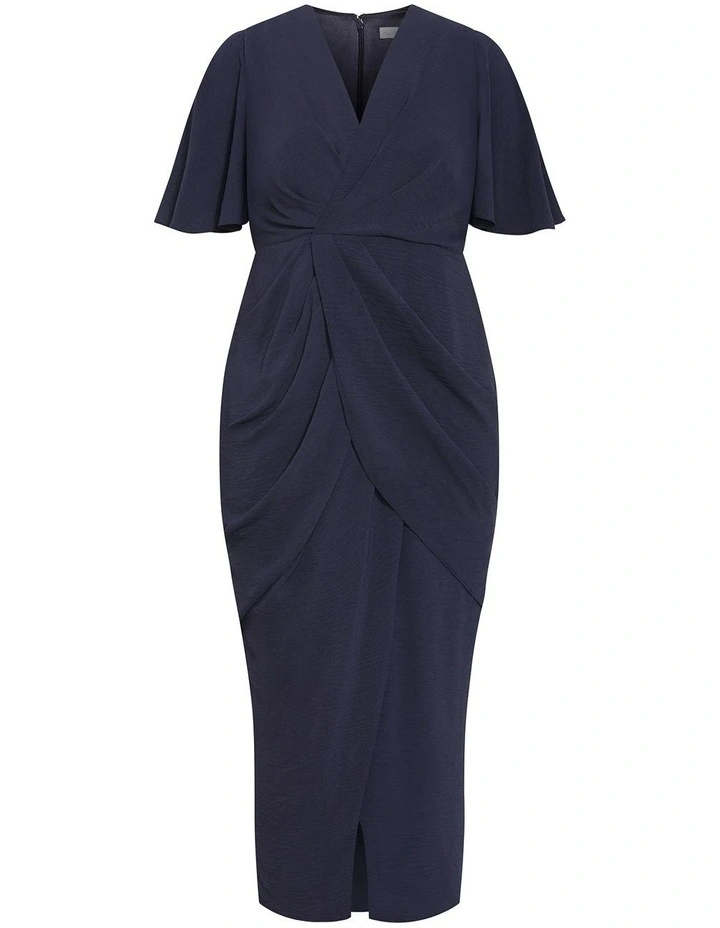 Braelynn Drape Maxi Dress in Navy image 3