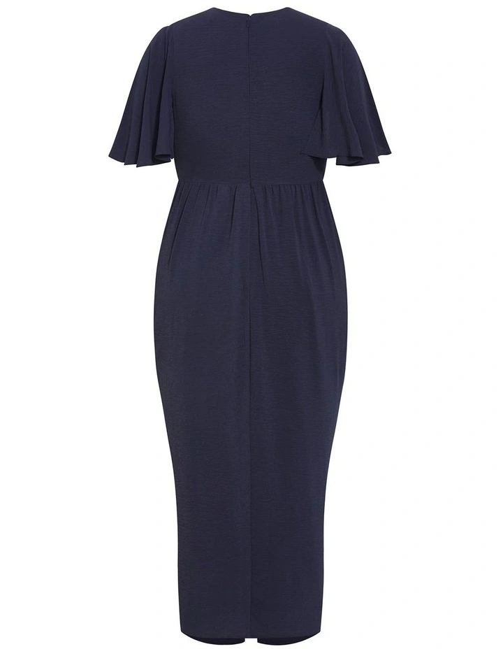 Braelynn Drape Maxi Dress in Navy image 4