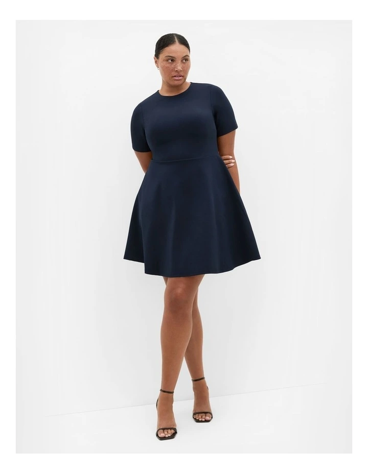 Cariline Mini Skater Dress in Navy image 1