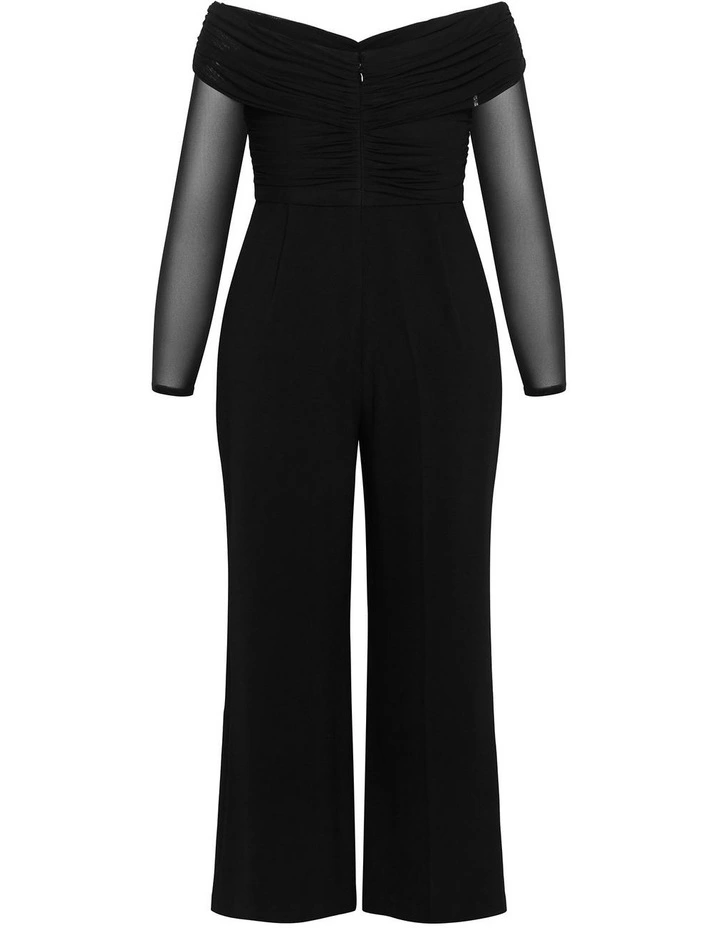 Lana Off Shoulder Jumpsuit in Black image 4