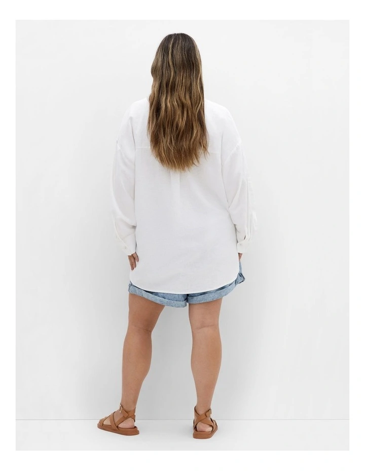 Lana Hi Lo Shirt in White image 2