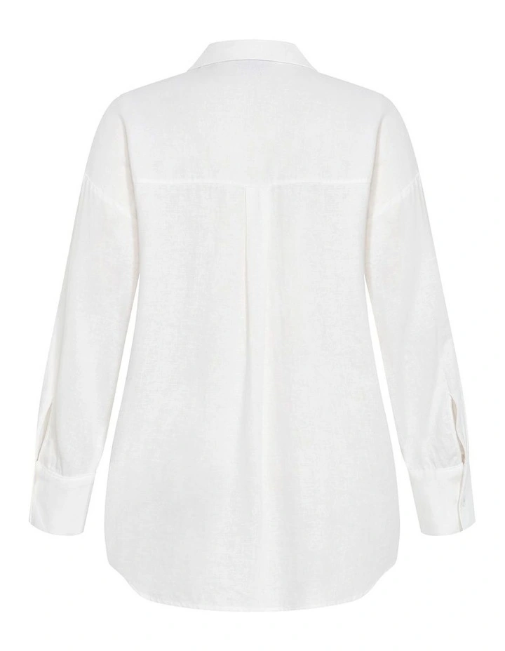 Lana Hi Lo Shirt in White image 4