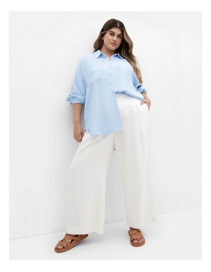 Lana Hi Lo Shirt in Sky Blue image 1