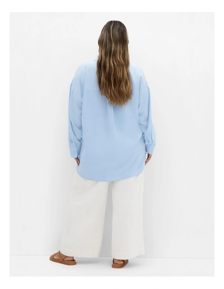 Lana Hi Lo Shirt in Sky Blue image 2