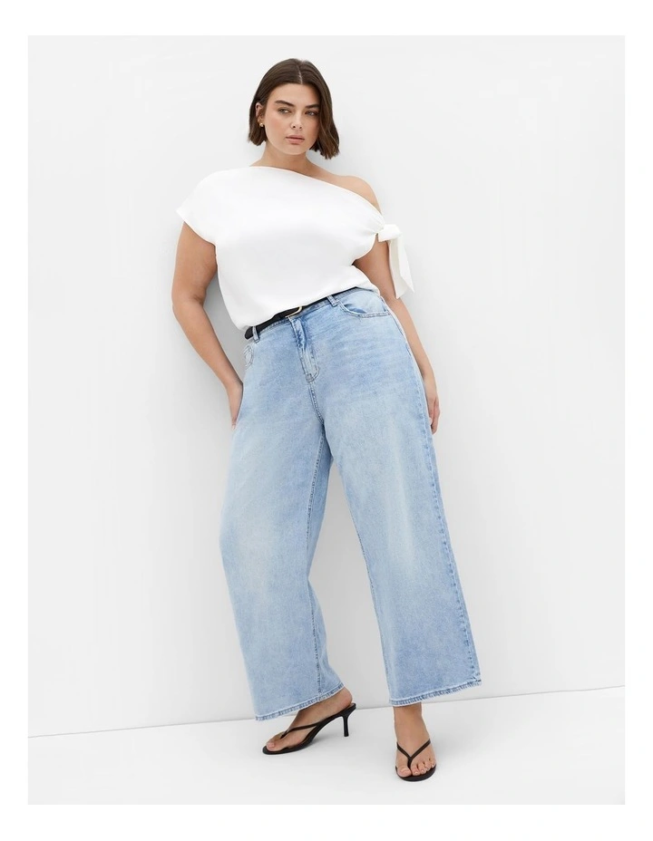 Elisa Off Shoulder Top in White image 1