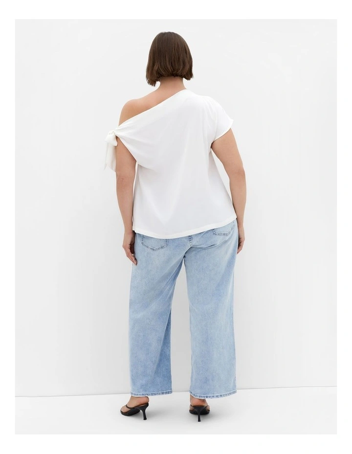 Elisa Off Shoulder Top in White image 2