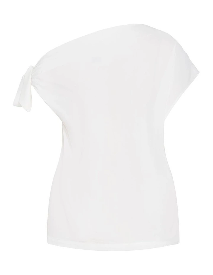 Elisa Off Shoulder Top in White image 4