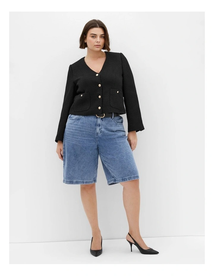 Annabelle Boucle Jacket in Black image 1