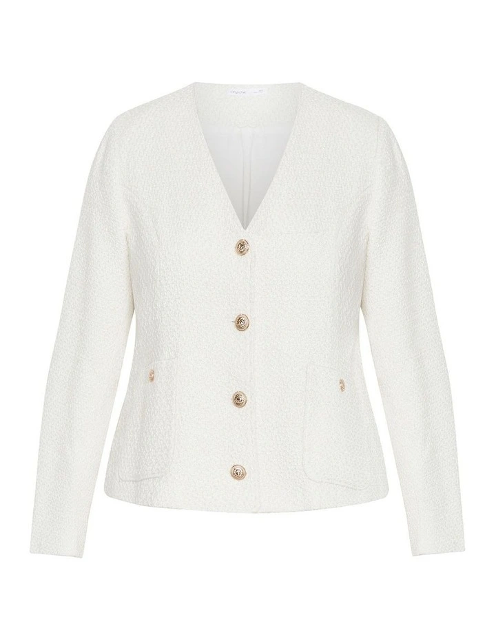 Annabelle Boucle Jacket in Cream image 3