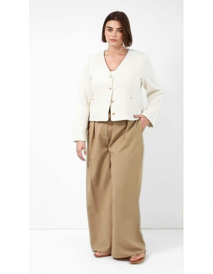 Annabelle Boucle Jacket in Cream image 5