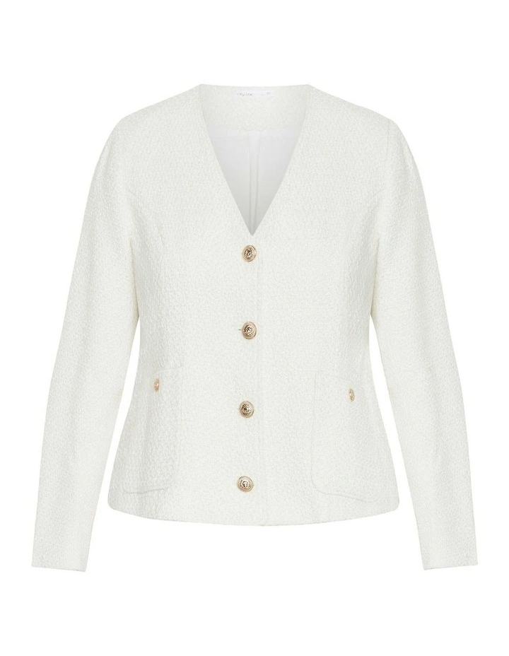 Annabelle Boucle Jacket in Cream image 6