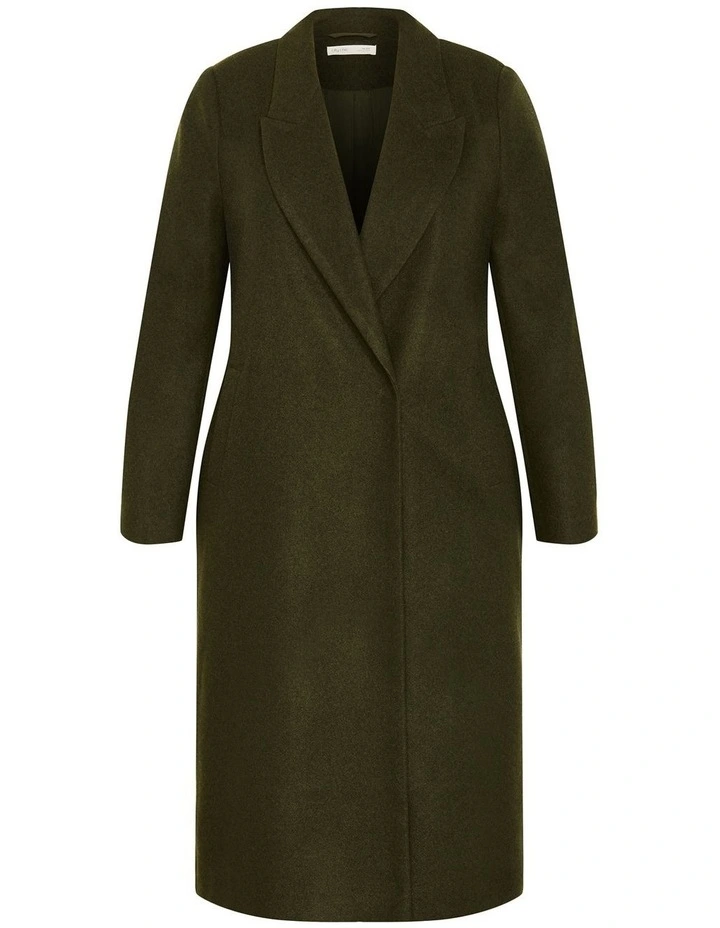 Naomi Longline Coat in Hunter Green image 3