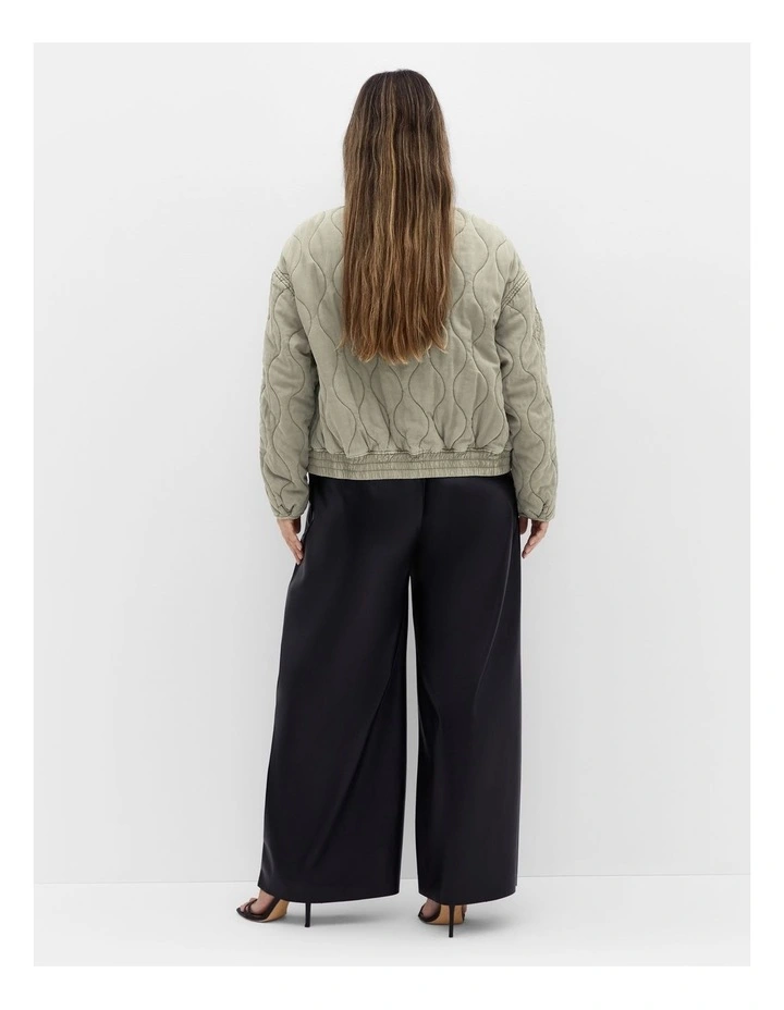 Baylee Puffer Jacket in Khaki image 2