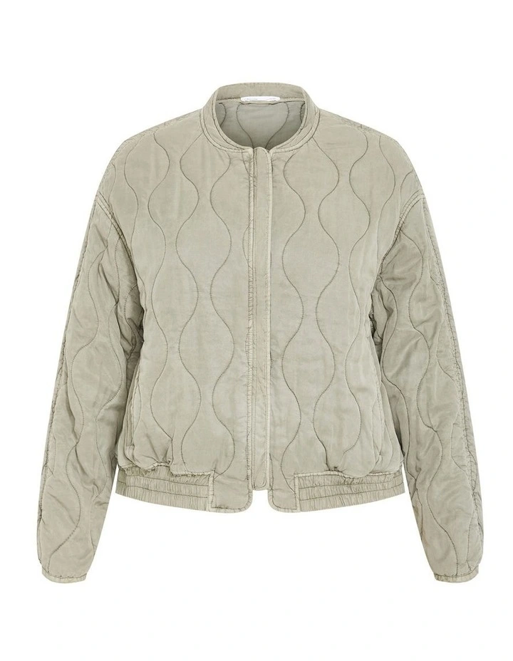Baylee Puffer Jacket in Khaki image 3