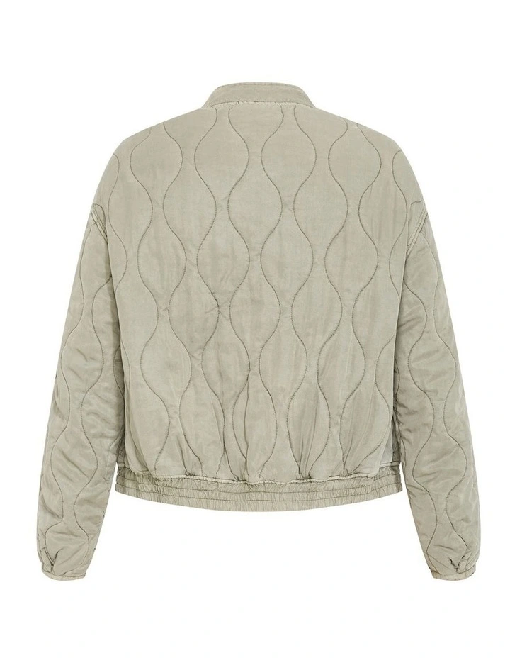 Baylee Puffer Jacket in Khaki image 4