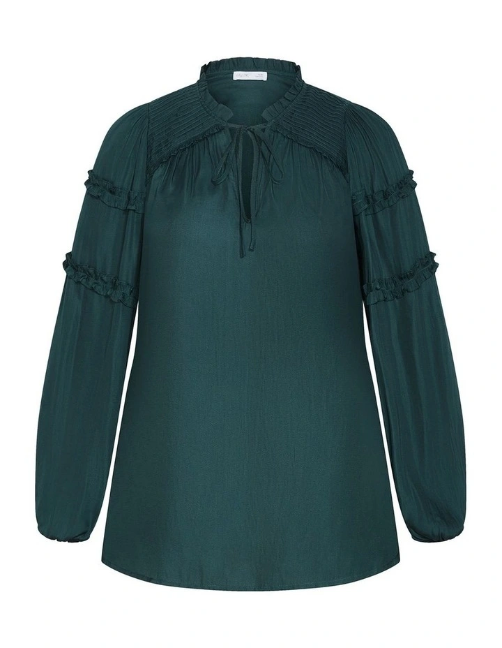 Drama Queen Long Sleeve Shirt in Emerald image 3