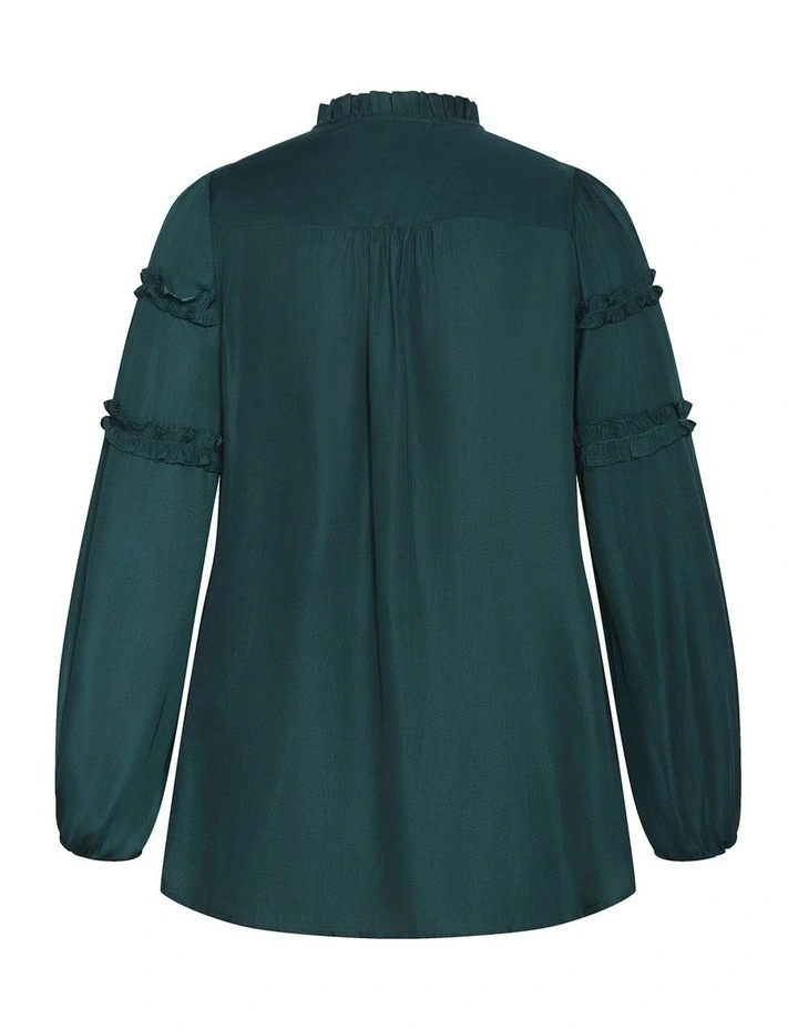 Drama Queen Long Sleeve Shirt in Emerald image 4
