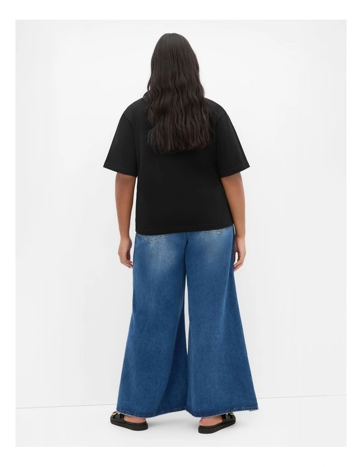 Tahlia Knit Tee in Black image 2