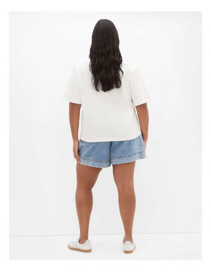 Tahlia Knit Tee in IIvory image 2