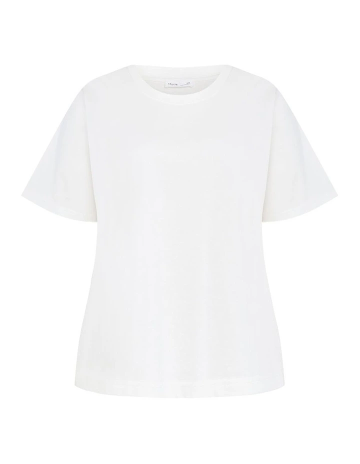 Tahlia Knit Tee in IIvory image 3