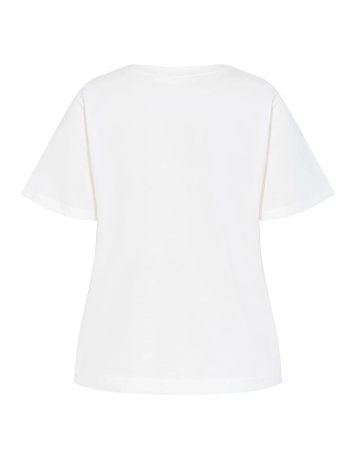 Tahlia Knit Tee in IIvory image 4