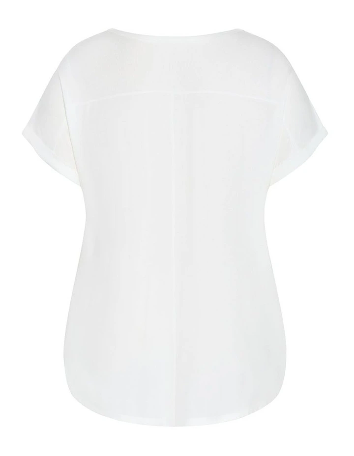 Kiran Hi-Lo Tee in Ivory image 4
