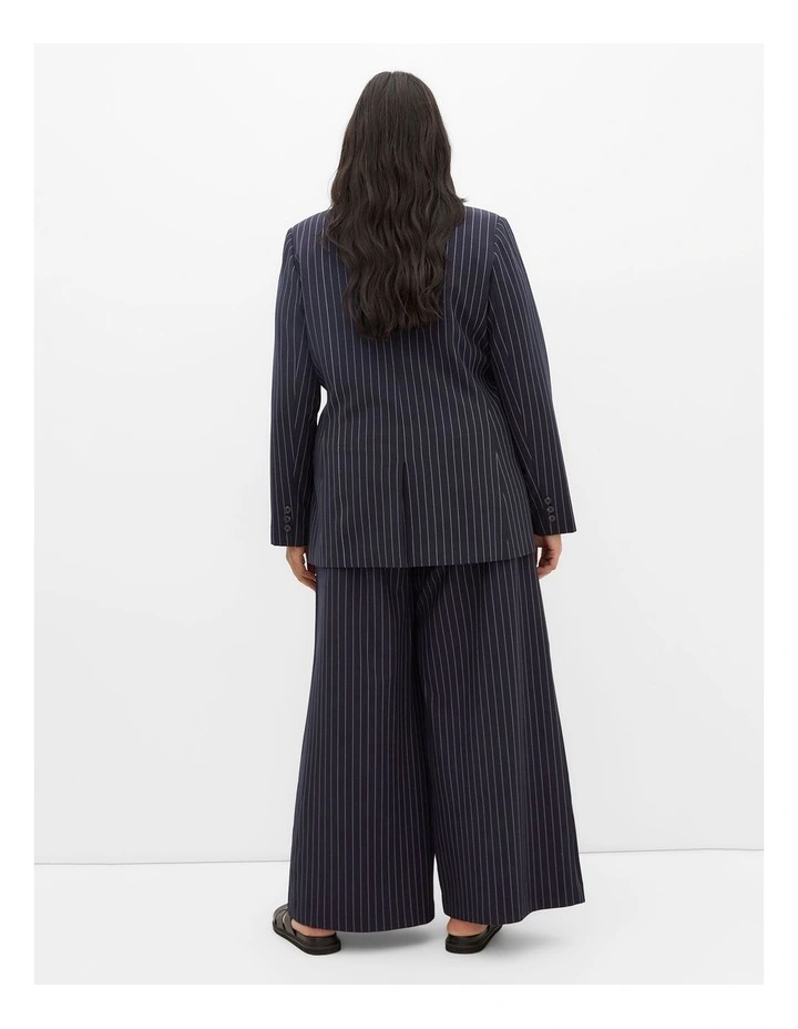 Karla Pinstripe Blazer in Navy image 2