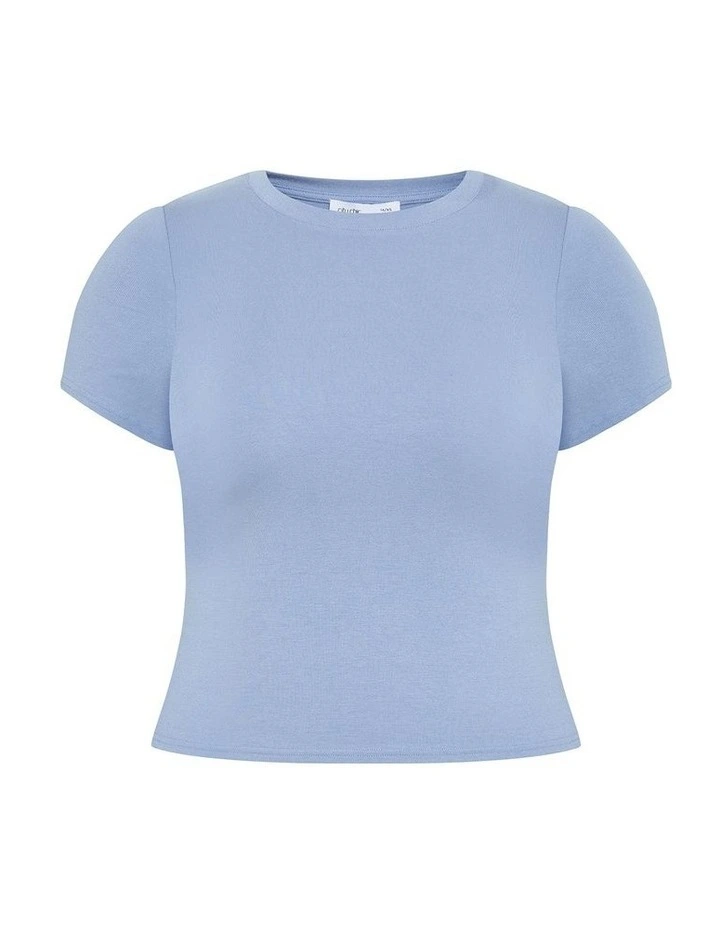 Karla Short Sleeve Tee in Dusty Blue image 3
