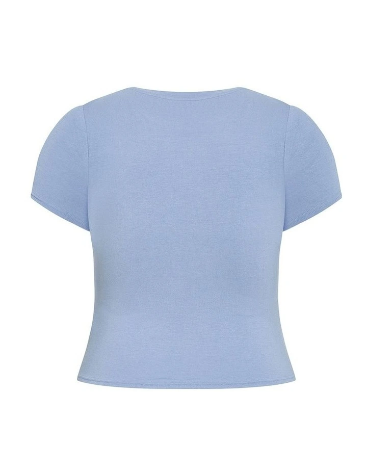 Karla Short Sleeve Tee in Dusty Blue image 4