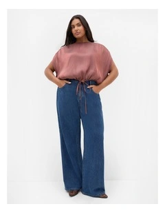 Camilla Hem Detail Top in Desert Rose