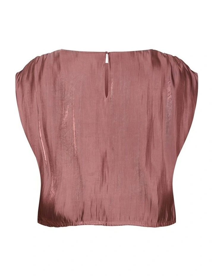 Camilla Hem Detail Top in Desert Rose image 5