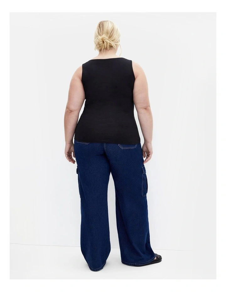 Ally Tank Top in Black image 2