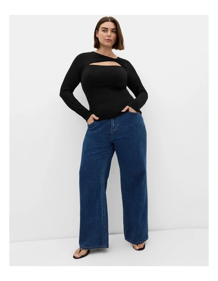 Percy Street Cut Out Top in Black image 1