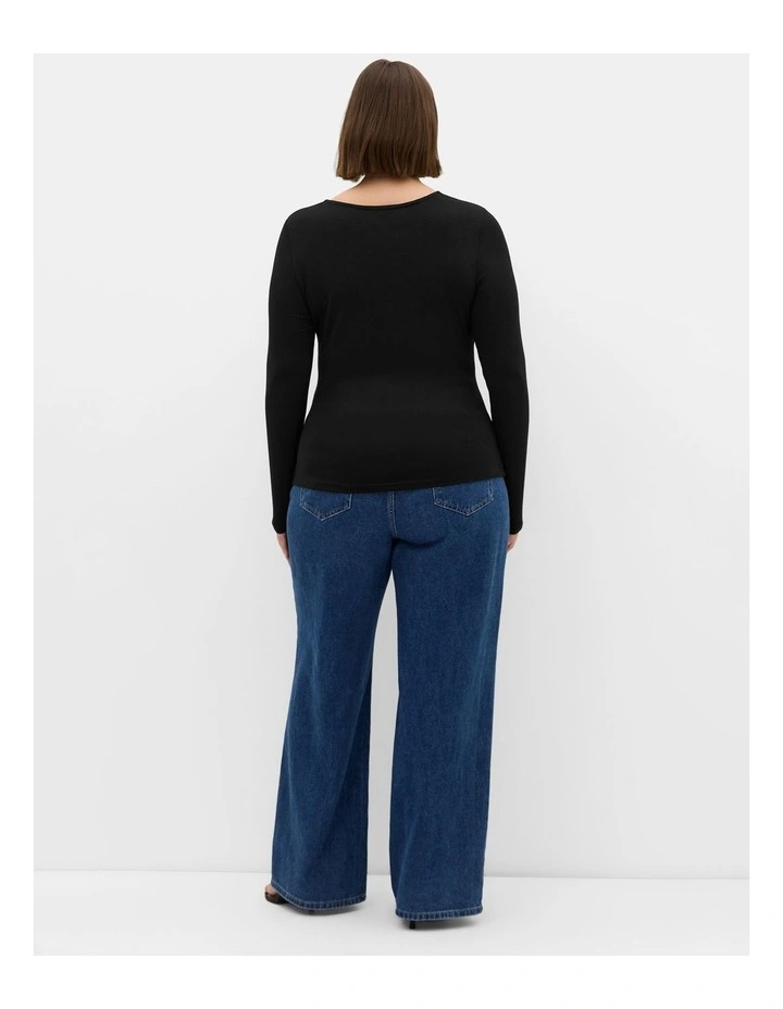 Percy Street Cut Out Top in Black image 2