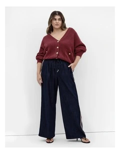 Chloe True Knit Cardigan in Dark Cherry