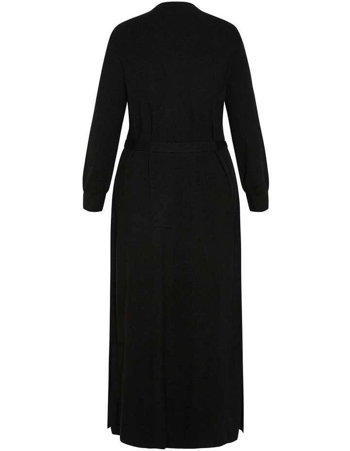 Goldie Longline Knit Cardigan in Black image 4