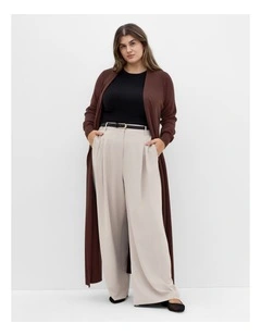 Goldie Longline Knit Cardigan in Cocoa