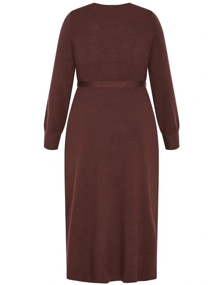 Goldie Longline Knit Cardigan in Cocoa image 4