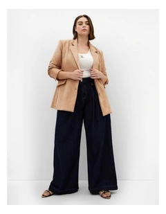 Sara Sueded Blazer in Caramel