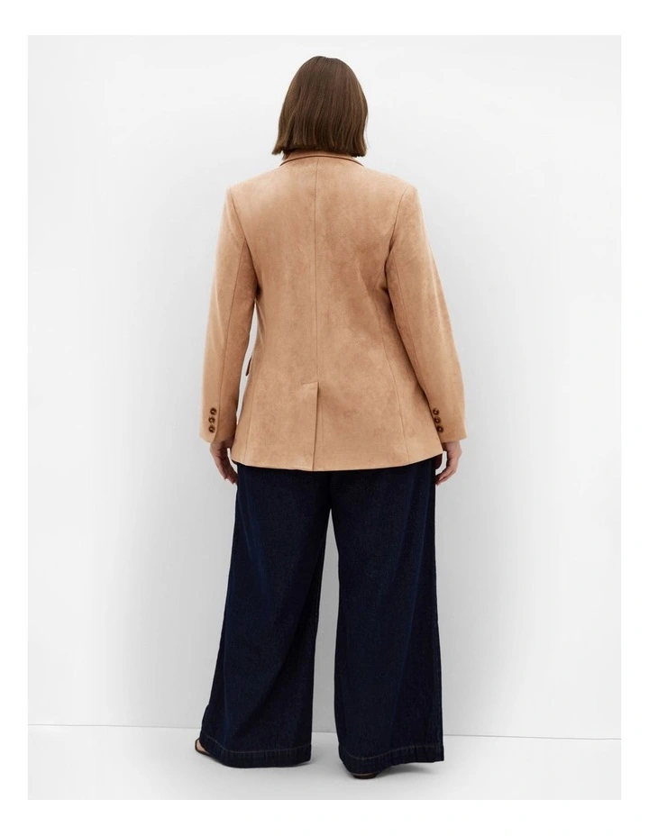 Sara Sueded Blazer in Caramel image 2