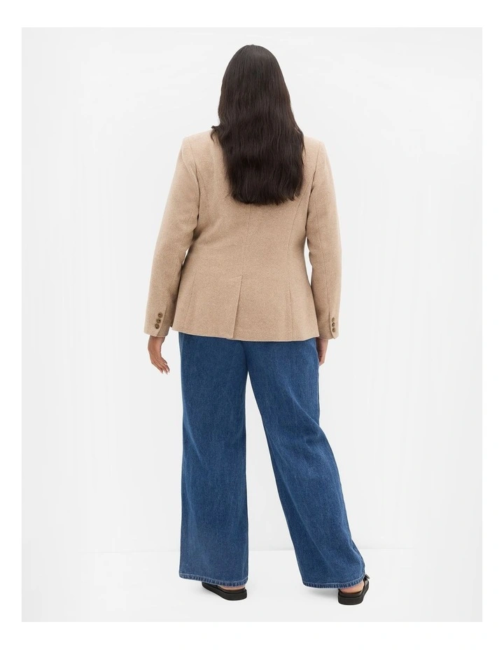 Oxford Melton Jacket in Caramel image 2