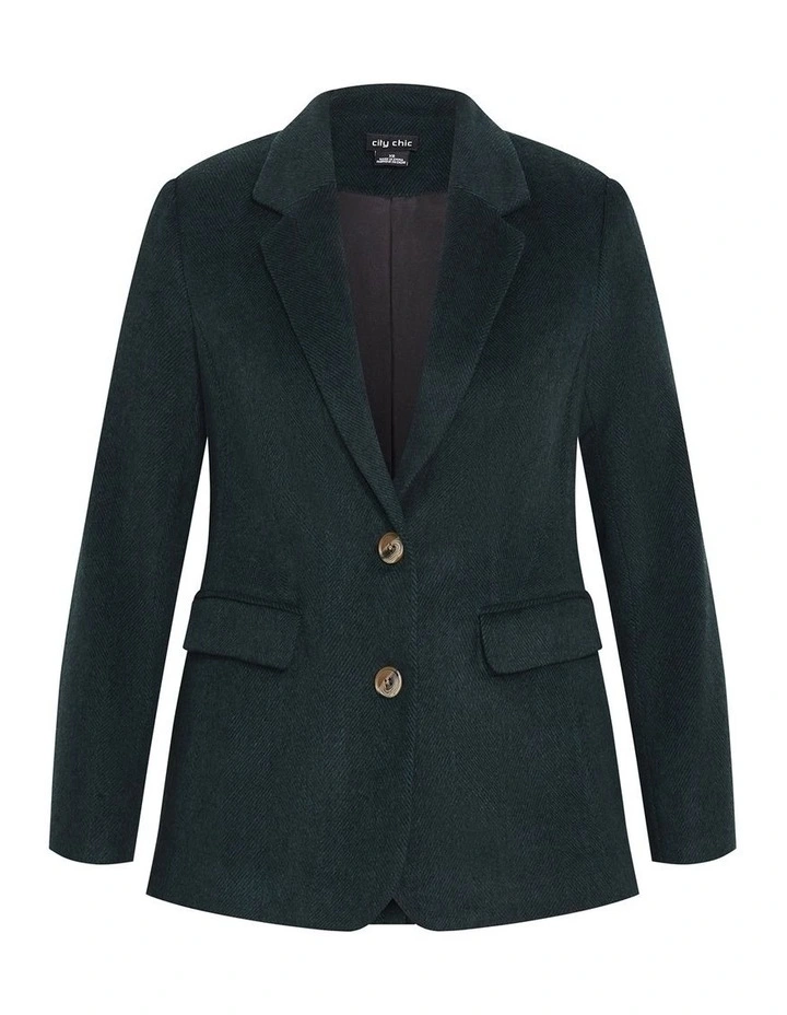 Oxford Melton Jacket in Hunter Green image 3