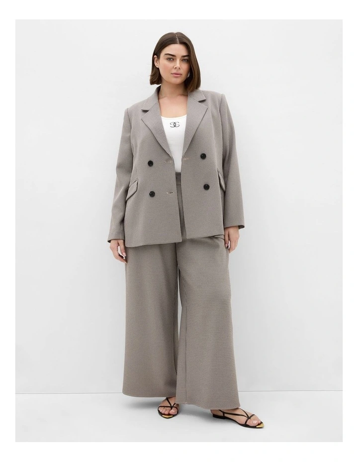 Hailey Check Jacket in Neutral image 1