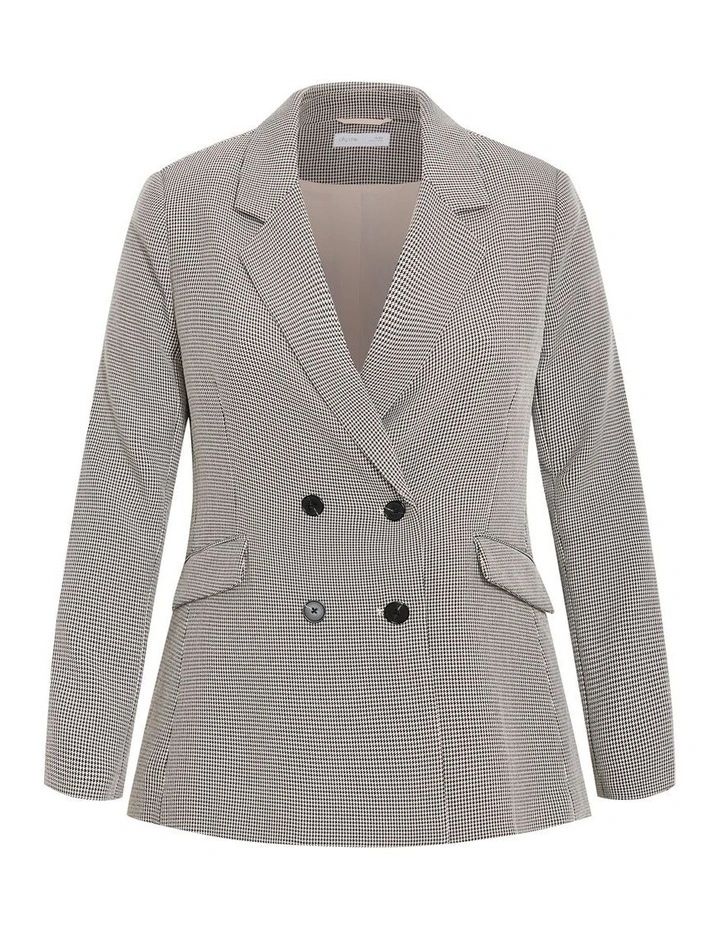 Hailey Check Jacket in Neutral image 3
