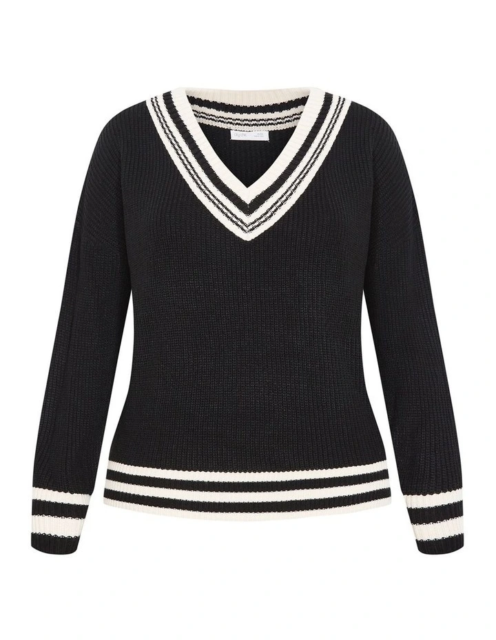 Clara Knit Jumper in Black image 3
