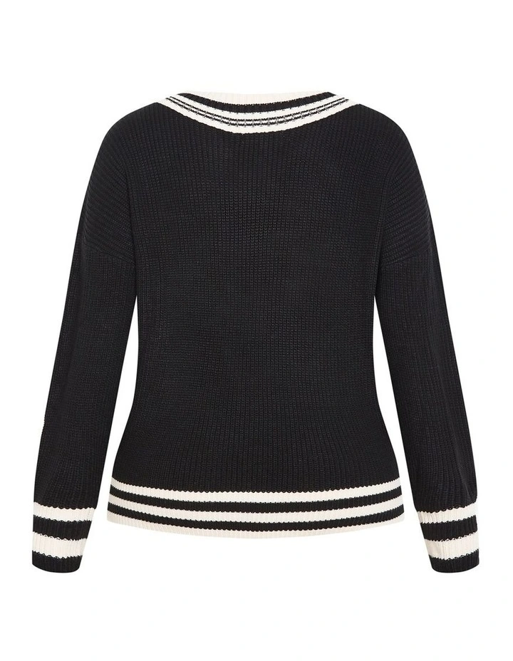 Clara Knit Jumper in Black image 4